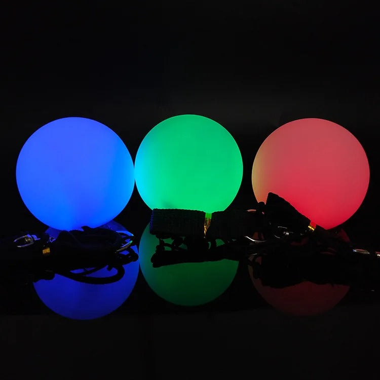Par de bolas POI LED RGB , danza y espectáculos