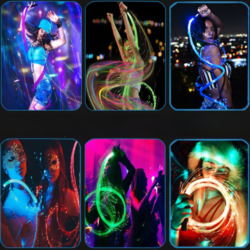 Látigo LED de fibra óptica con luz brillante